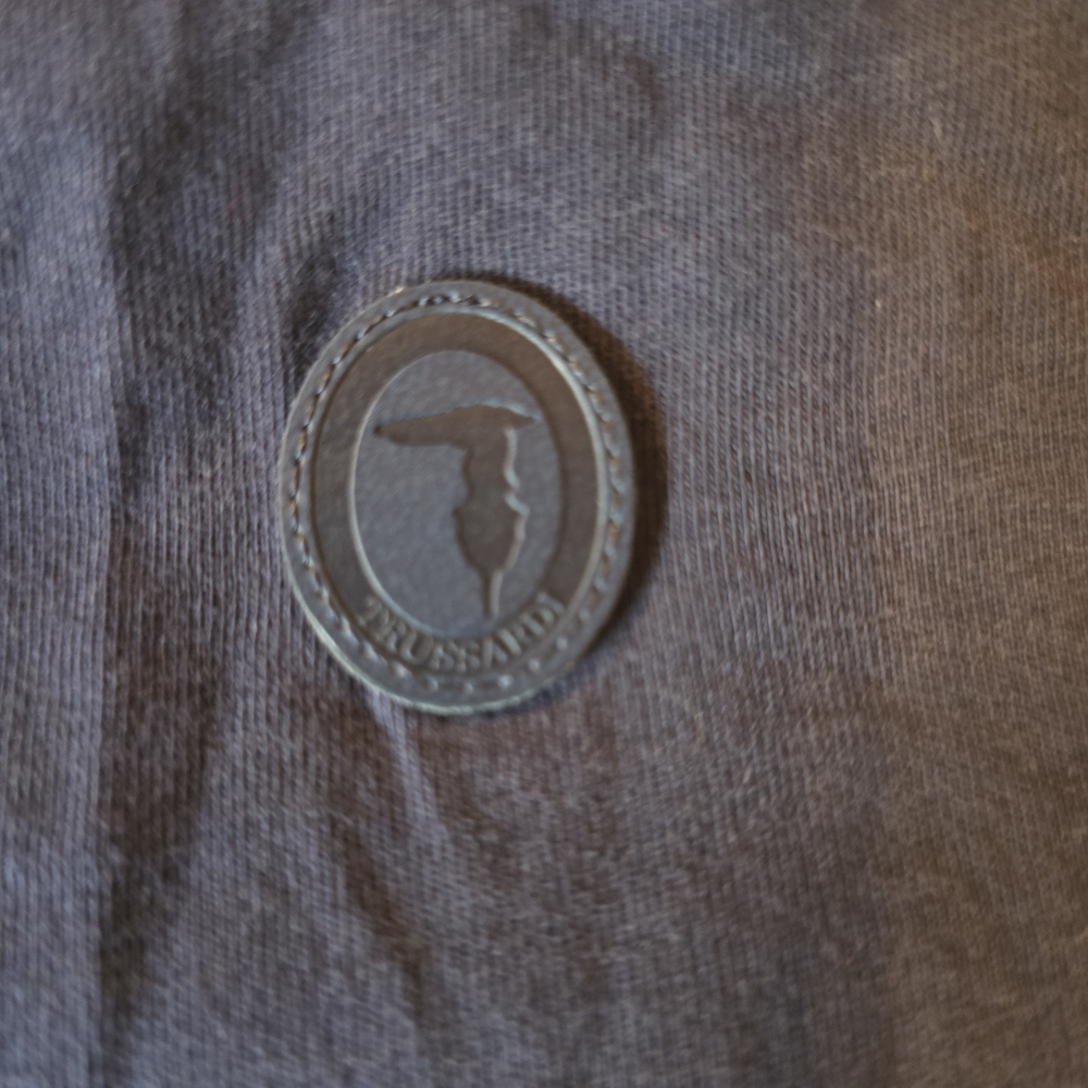 Trussardi Dark Blue Tee with Dog Design Size Tag Cut Out, Fits Like Large. - Picture 5 of 5